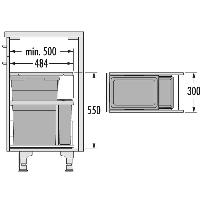 HAILO AS Euro Cargo 300 Afvalemmer