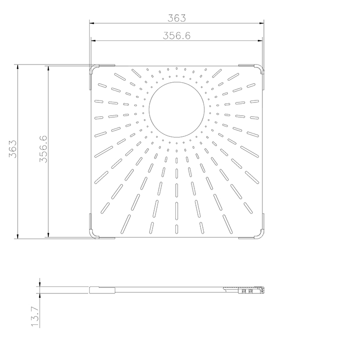 CARESSI CABRSR40G Bodemrooster Small Rim R20-serie