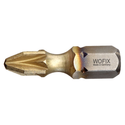 WOFIX schroefbit Titanium Zirconium torsion, pozidrive