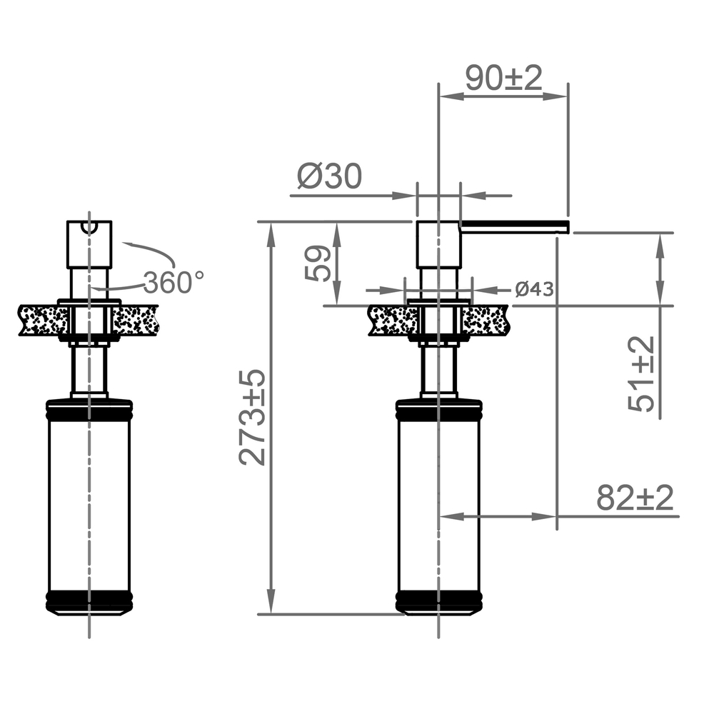 CARESSI Black Line Zeeppomp