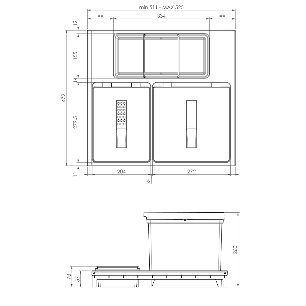 T2-60 Lade Afvalsysteem