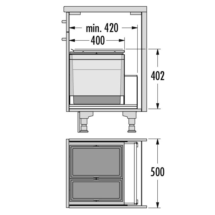 HAILO Triple XL Afvalemmer