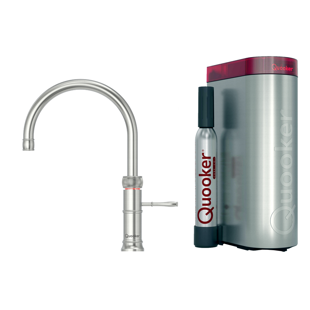 QUOOKER Pro3 Classic Round RVS + Cube