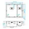 OUTLET CARESSI CAPP3415Q10 spoelbak