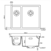 CARESSI Quartz CAQPP1534R10BK-EB Spoelbak Bak Rechts