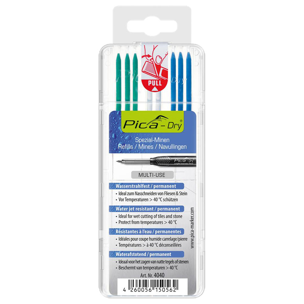 PICA Dry navulling groen/wit/blauw