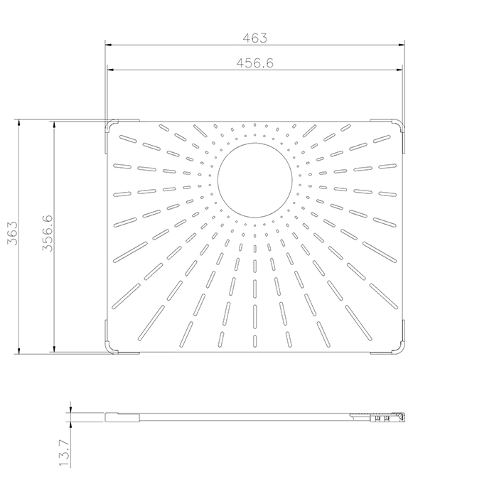 CARESSI CABRSR50GM Bodemrooster Small Rim R20-serie
