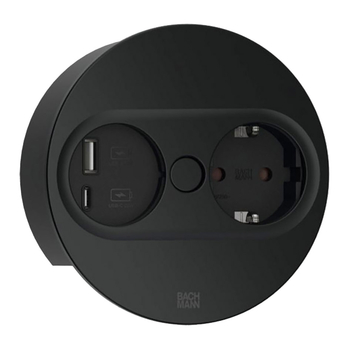 Twist-2 Rond, 1-voudig/RA +USB-A&C-lader