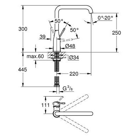 GROHE Essence eenhendel keukenmengkraan