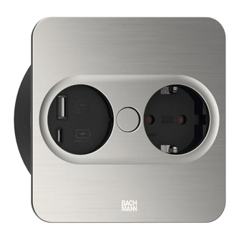 Twist-2 Vierkant, 1-voudig/RA +USB-A&C-lader