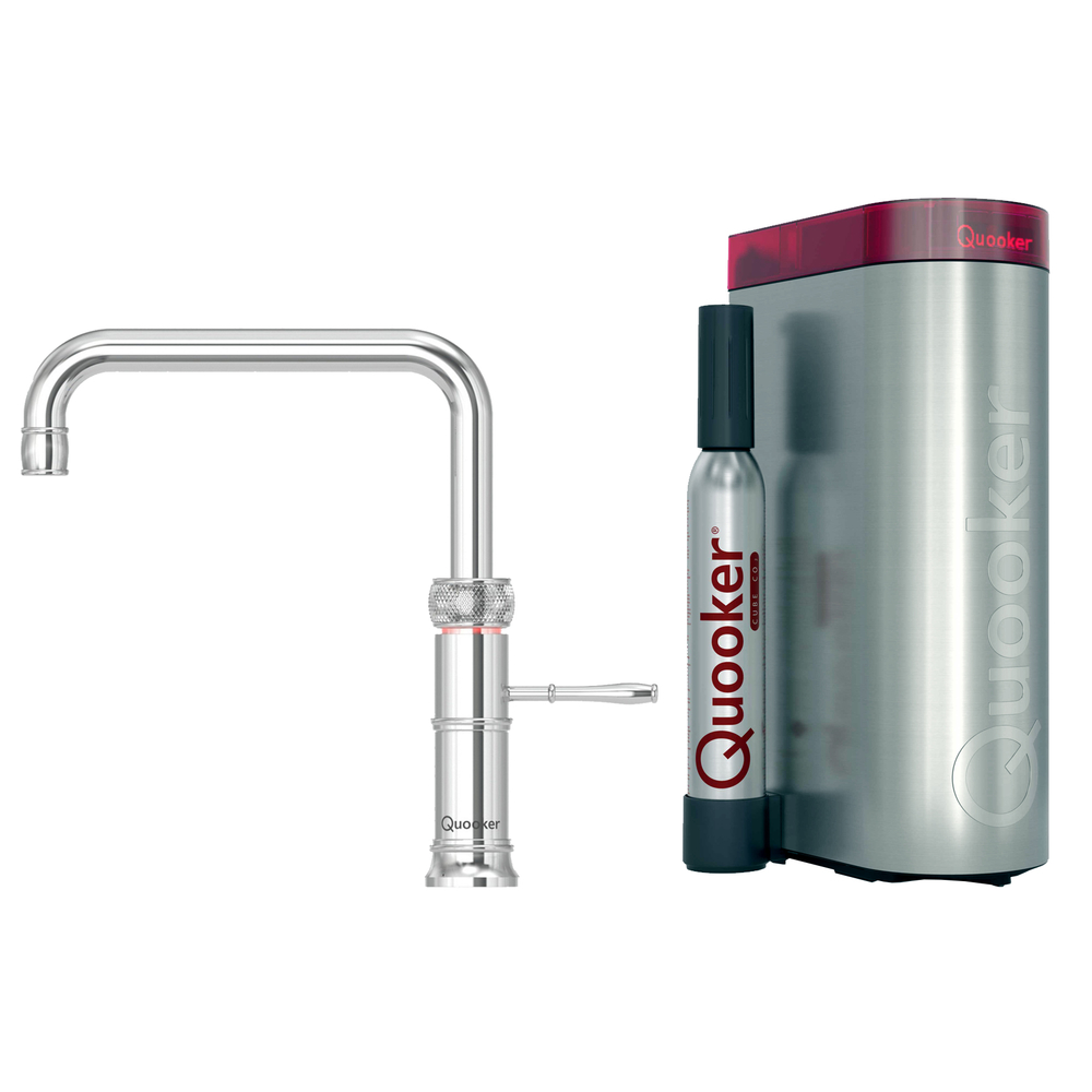 QUOOKER Pro3 Classic Square Chroom + Cube