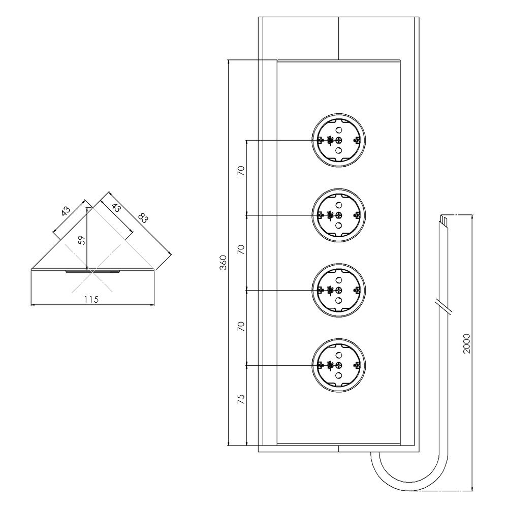 CARESSI Energiezuil 4ST36