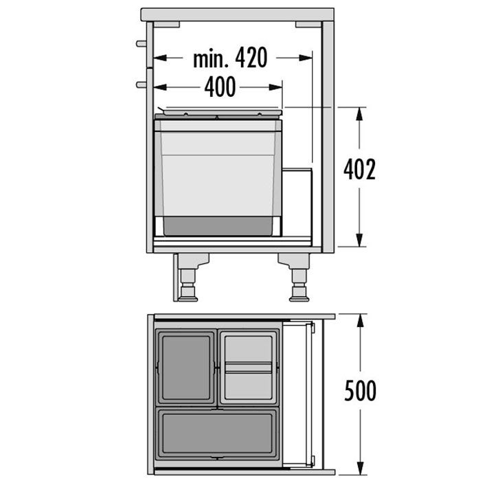 HAILO Triple XL afvalemmer