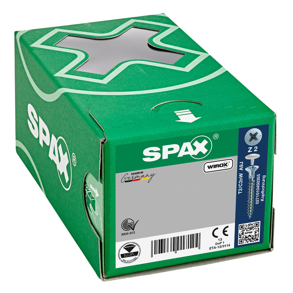 SPAX Schroef met kopboring pozidrive