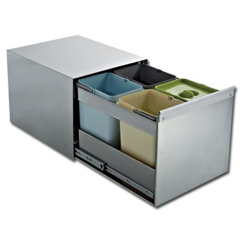 OUTLET ELLETIPI Afvalemmer Road I625/4, 4x8 liter, RVS
