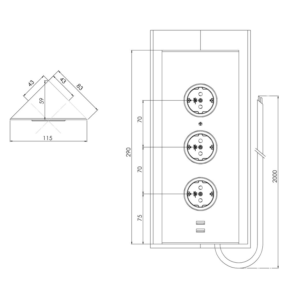 CARESSI Energiezuil 3ST29