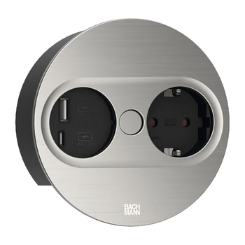 Twist-2 Rond, 1-voudig/RA +USB-A&C-lader