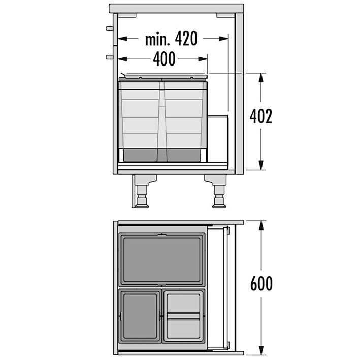 HAILO Triple XL Afvalemmer