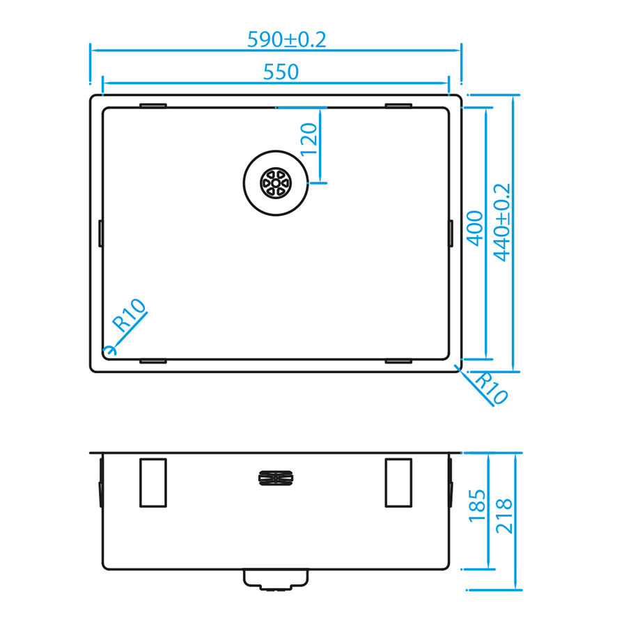 CARESSI CAPP55R10 Spoelbak