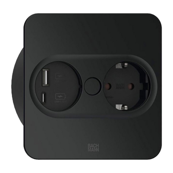 Twist-2 Vierkant, 1-voudig/RA +USB-A&C-lader