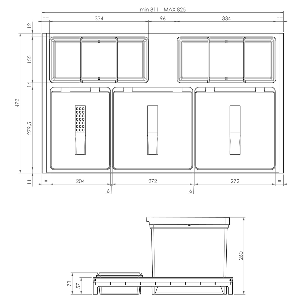 T2-90 Lade Afvalsysteem