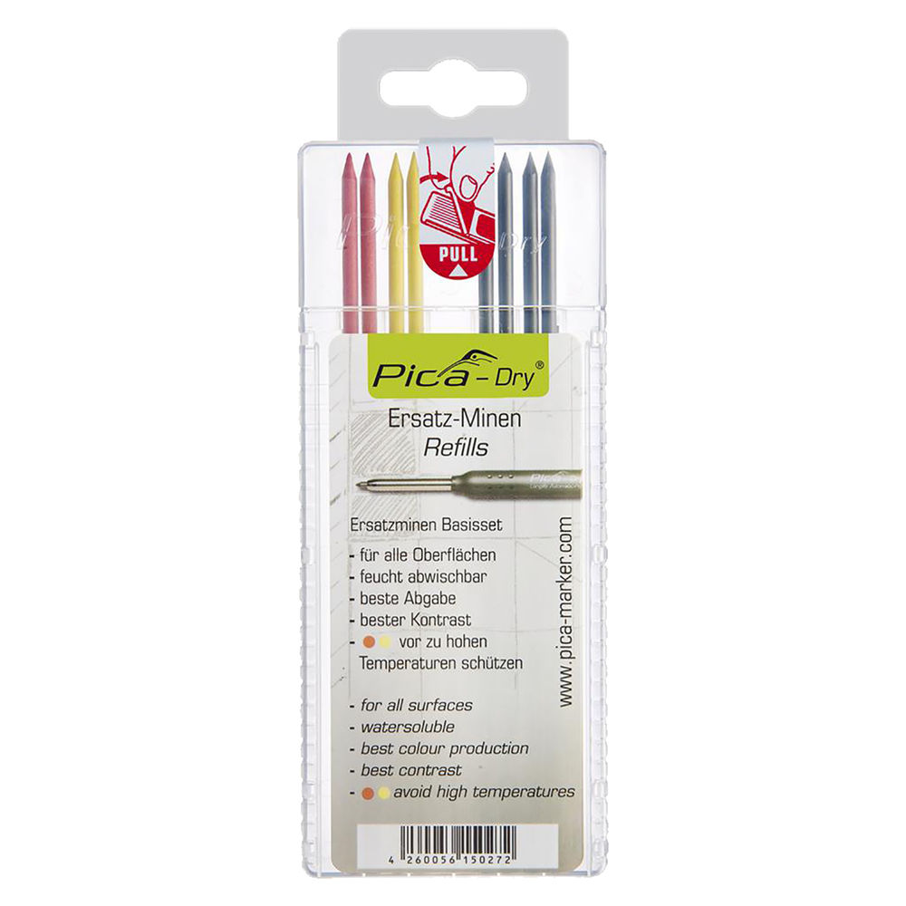 PICA Dry navulling Rood/geel/grijs wateroplosbaar