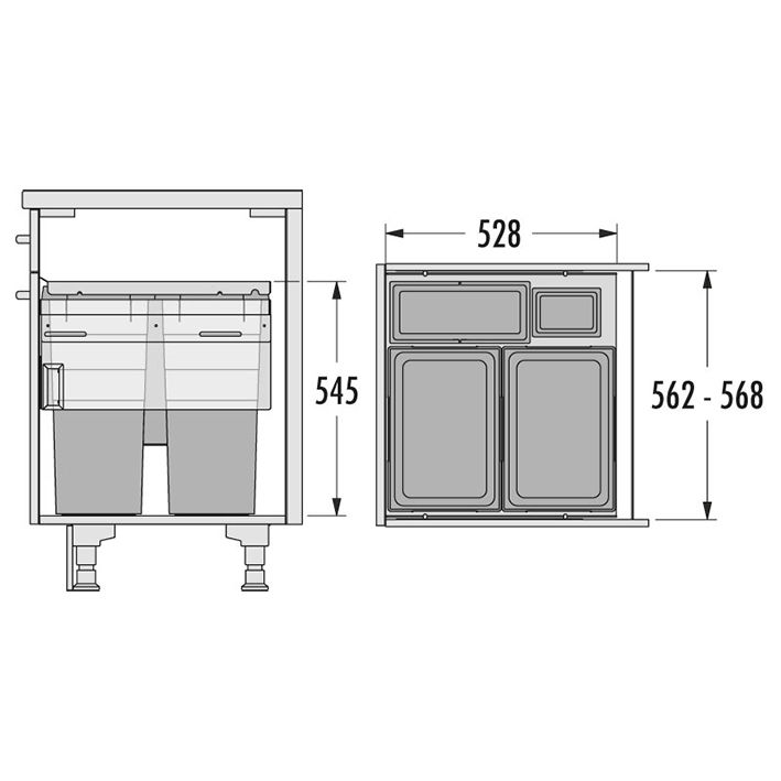 HAILO AS Euro Cargo 600 afvalemmer