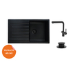 CARESSI Quartz Spoelbak 77x45cm incl. kraan